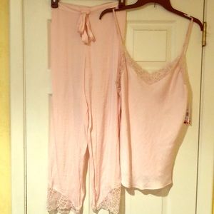 Josie Natori Collette Blush Pink Pajamas. Size M